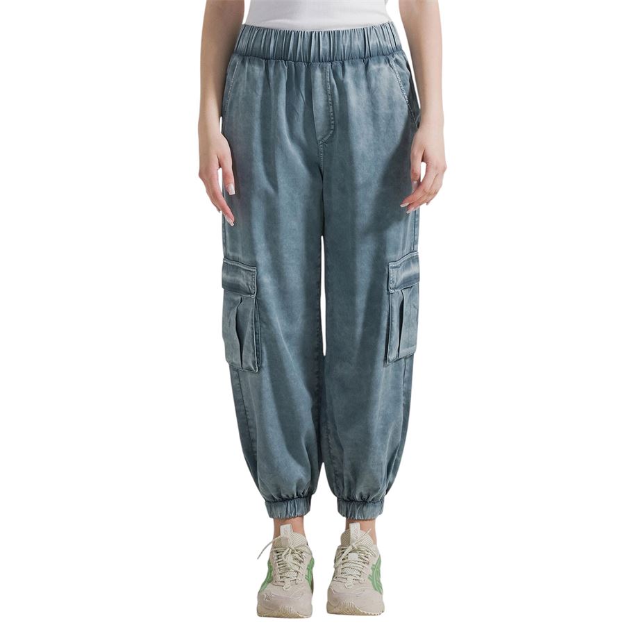 Pantalone tuta cargo in twill effetto sfumato blu da donna Deha | D2237737627